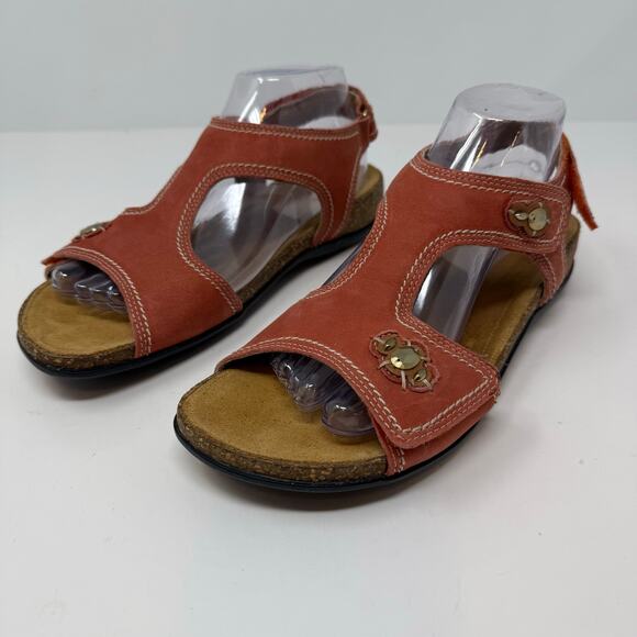 Clarks Shoes - Clarks Unstructured Sandals Women's 9 Coral Leather Comfort Sandals Casual Shoes